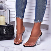 Clear Wedge Heels