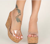 Cork Wedge Heels