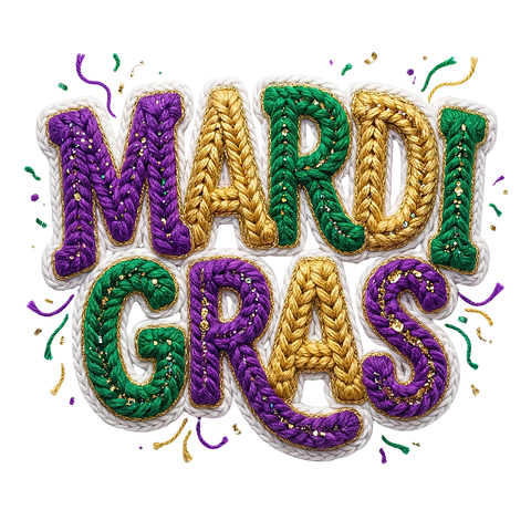 Mardi Gras Faux Crochet