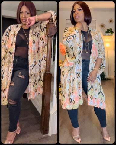 Tribal Print Kimono