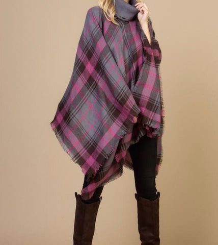 Plaid Me Poncho