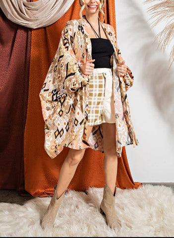 Tribal Print Kimono