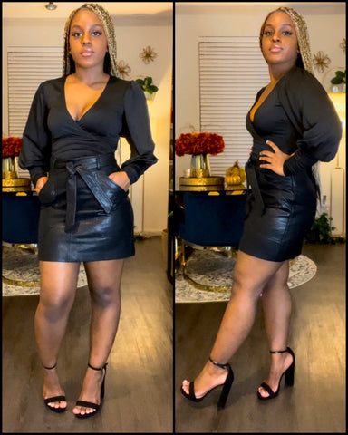 Faux Leather Skirt