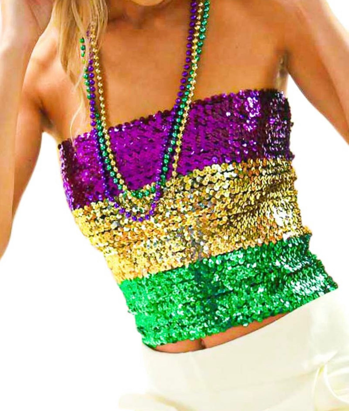 Mardi Gras Tube Top