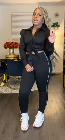 Cropped and Tied Shirt