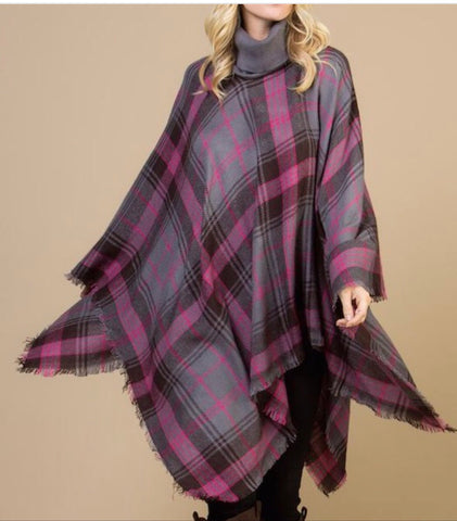 Plaid Me Poncho