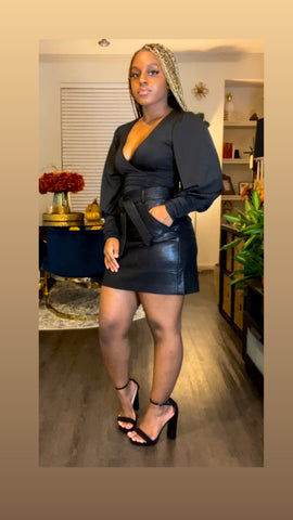 Faux Leather Skirt